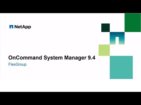 Manage FlexGroup using OnCommand System Manager 9.4