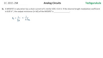 AC: EC GATE 2015 2M - MOSFET