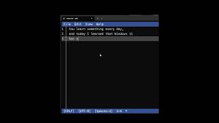 Use Edit from Windows Terminal to edit text files and scripts #shorts