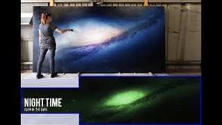Glowing Galaxies - A Deep Space Artwork That Glows At Night