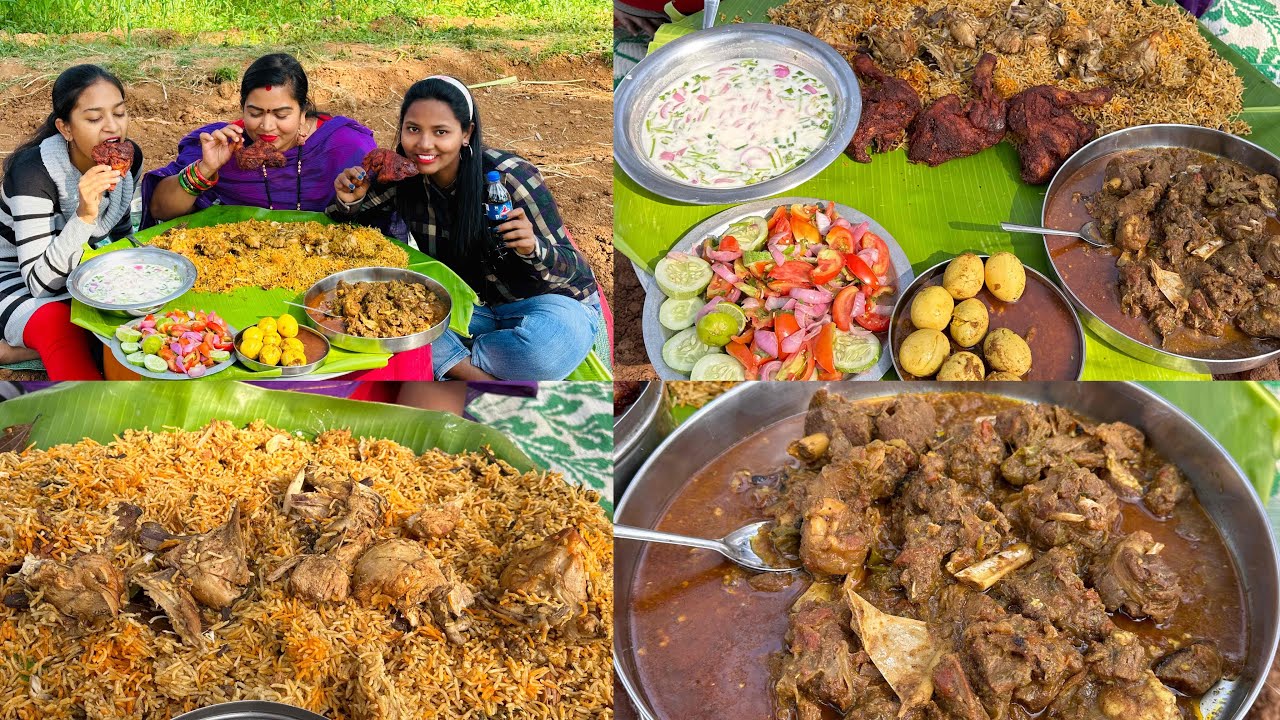 My weight loss results and party chicken dum biryani,chicken joints fry,mutton curry,egg curry,raita