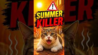 🚨 Cat Heatstroke Warning! 5 Signs Every Cat Owner Must Know 🐱☀️ #shorts #catshorts #1m #heatstroke