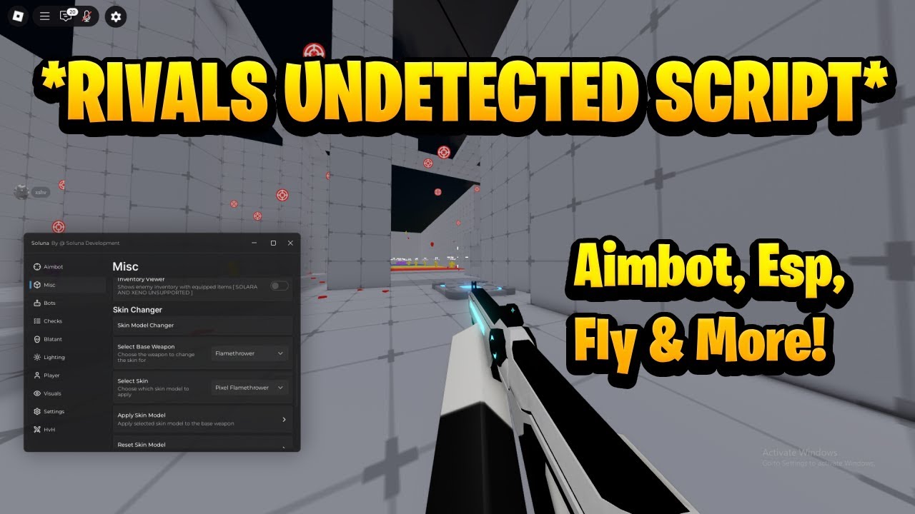 Keyless Rivals Script With Fly *NEW & Keyless* RIVALS UNDETECTED 2025 Script: Aimbot, Esp, Fly ...