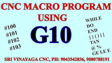 CNC MACRO PROGRAM USING G10 - G10 DATA INPUT IN TAMIL #g10 #cnc #cncmacroprogramming