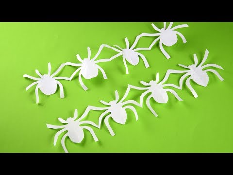 Comment faire des guirlandes d'araignée papier Halloween bricolage Tutorial