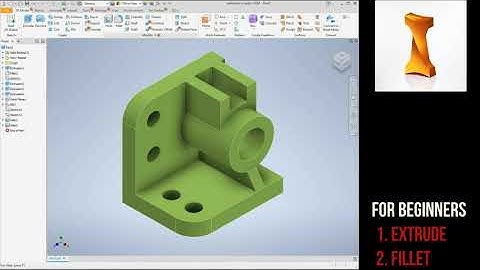 Autodesk Inventor - Part Design Tutorial for Beginners 02