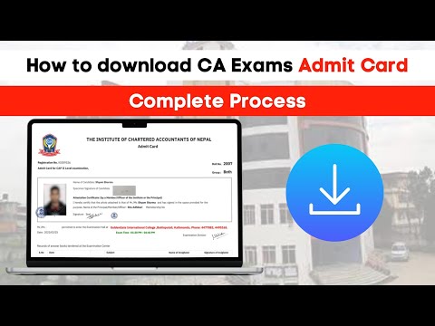 How to download CA Exam Admit Card | ICAN Admit Card | Complete Process