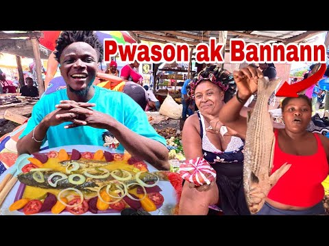 Mwen debake kay Manmi Suze ak tout pwason ak bannann mwen 