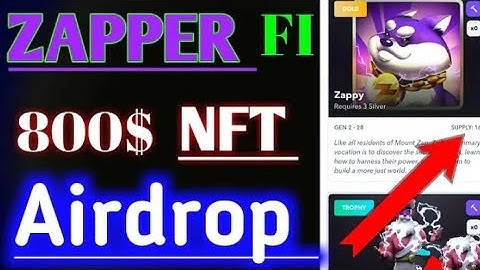How to Claim ZAPPER FI 1000$ Free NFT Airport | Claim daily Volt &XP. free AirDrop trust wallet
