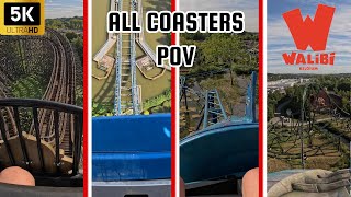 All coasters at Walibi Belgium - onride POV - 2025