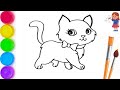 Drawing a cat | Mushukni chizish | Как нарисовать кота | Dibujar un gato