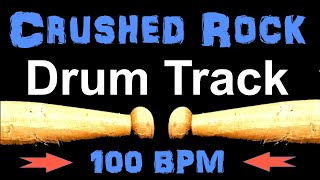 Crushed Rock Drum Track 100 BPM Drum Beat for Bass Guitar Backing Tracks Drum Beats Instrumental🥁440