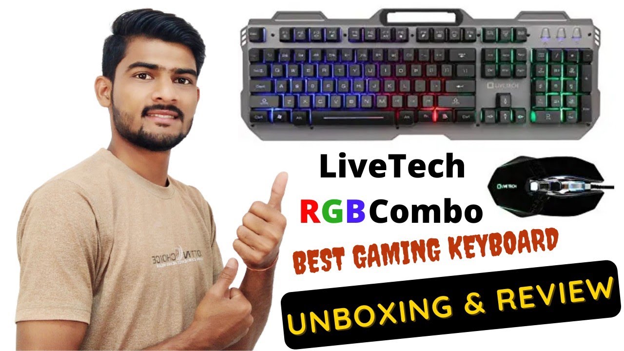 LiveTech Premium Gaming RGB Combo Keyword With Mouse Unboxing & Review