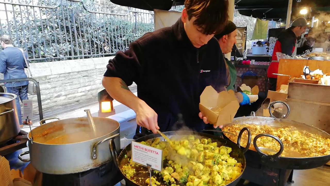 Gujrati Thali Prepared by English Man @ Broughtout Market London