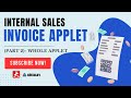 Internal Sales Invoice Applet (part 2) - Whole Applet