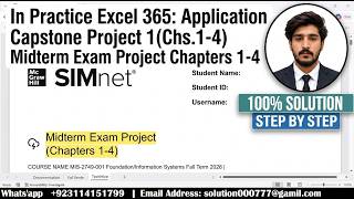 In Practice Excel 365: Application Capstone Project 1 (Chs. 1-4) Advanced with XLOOKUP #Midterm1-4