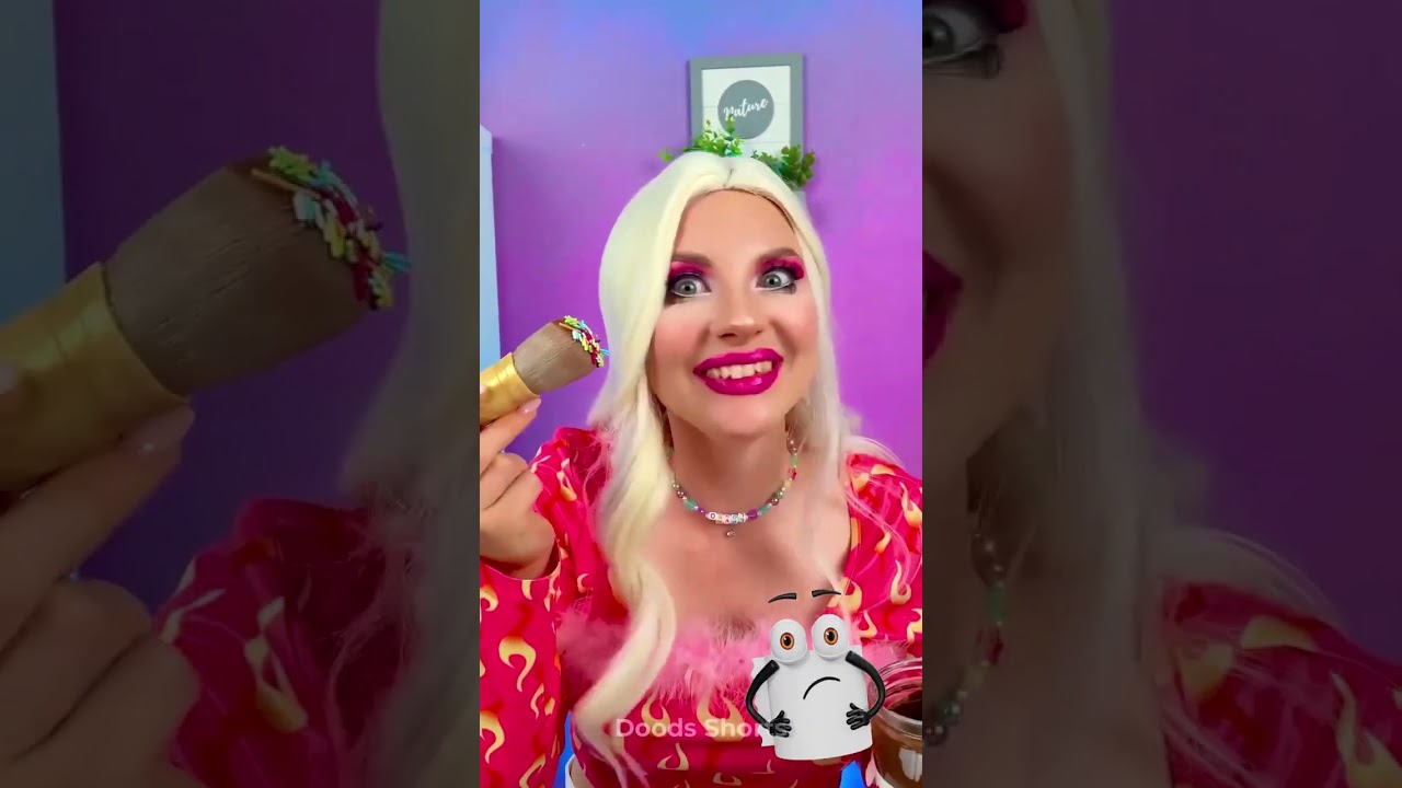 Edible makeup brushes?! 🍫🎨 Sweetest glow-up ever! 😍✨ 