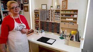 A craft desk tour of my new dream desk from Stamp-n-Storage!