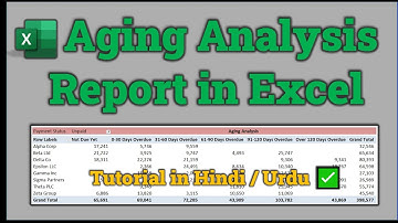 Aging Analysis in Excel | Step by Step Urdu Hindi Tutorial