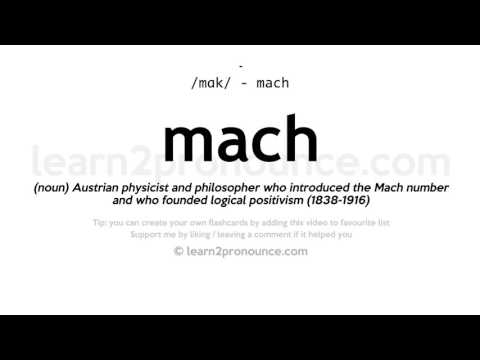 Произношение Mach | Определение Mach