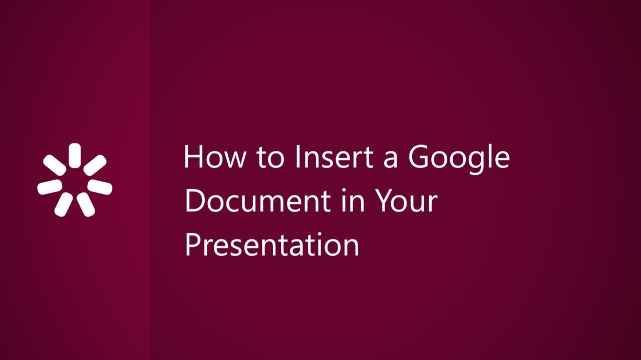 How to Insert a Google Document in Your Presentation - youtube