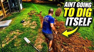 DIY Pool Install--Start to Finish--Ep. 9--Backfill and Trench DIGGIN!