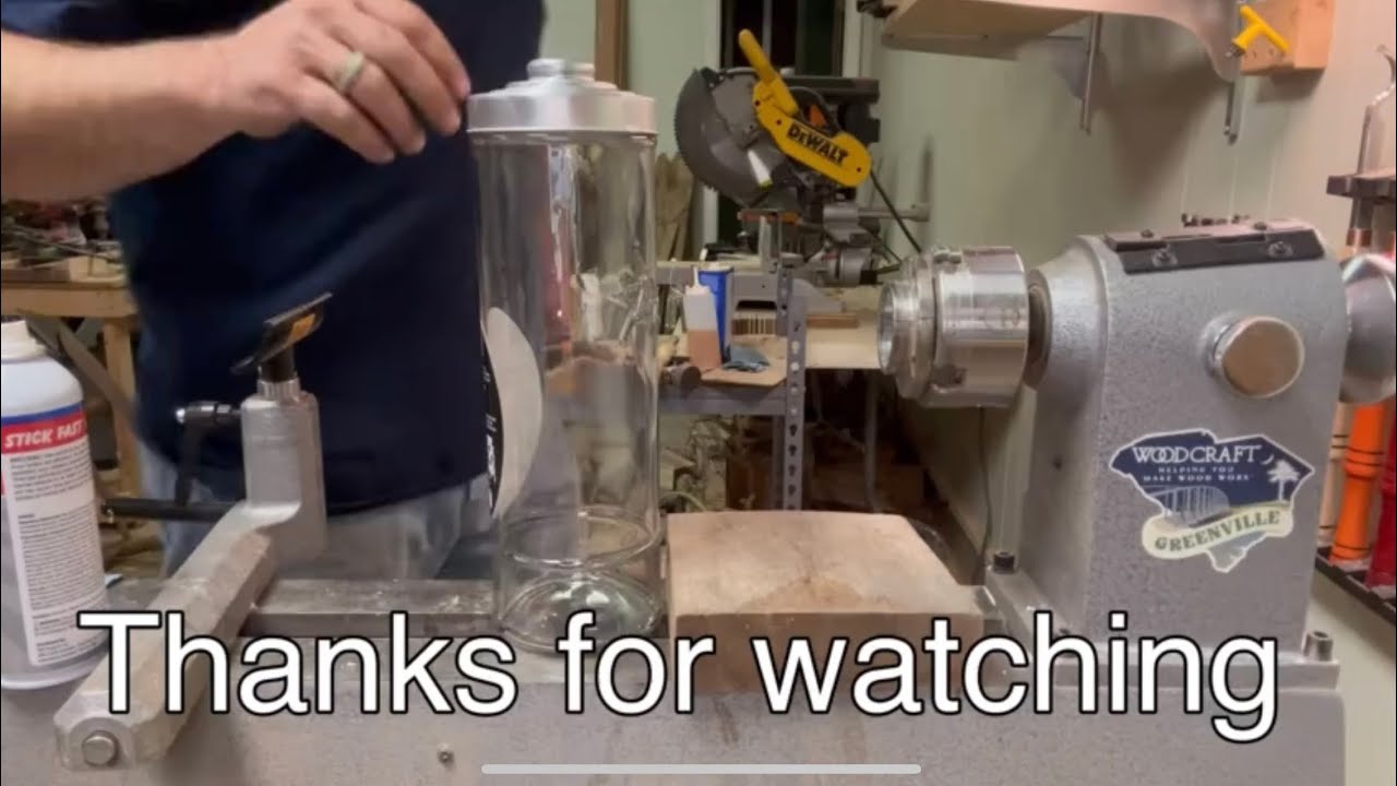 Wood turning Black walnut lid for a pasta jar. YouTube