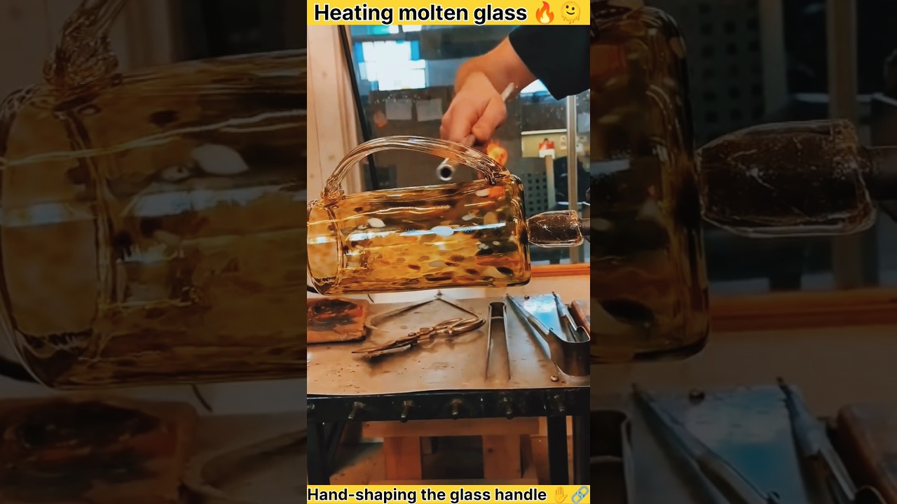 Handcrafted Glass Mug Handle | Glass Blowing Process 