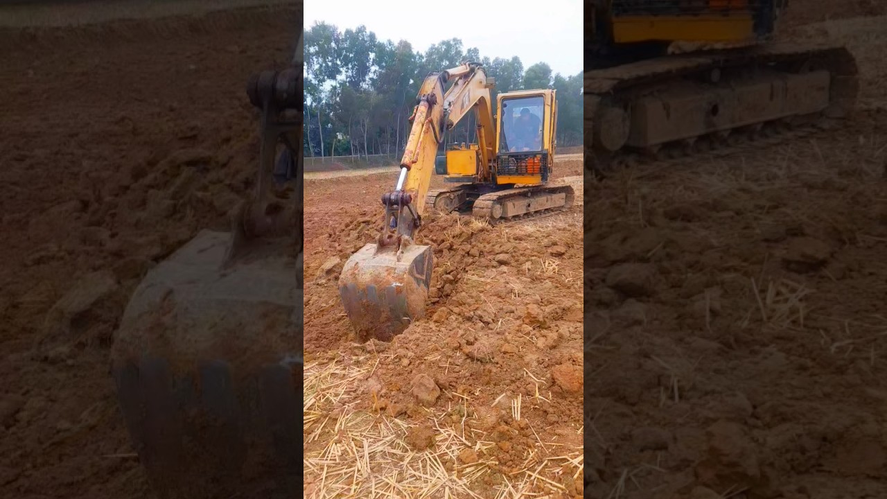 Heavy Machinery in Action: CAT Excavator at Work 