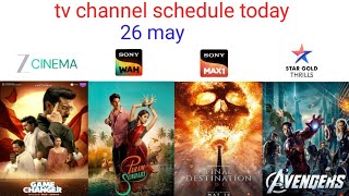 Tv Channel Schedule Today26 May Schedule 2026