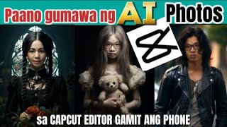 Paano gumawa ng AI Photos | Ai  Photo effect | sa CAP CUT Editor gamit ang Cellphone step by step screenshot 5