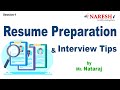 Resume Preparation And Interview Tips Session 1 By Mr Nataraj Resume Preparation And Interview Tips Session 1 By Mr Nataraj