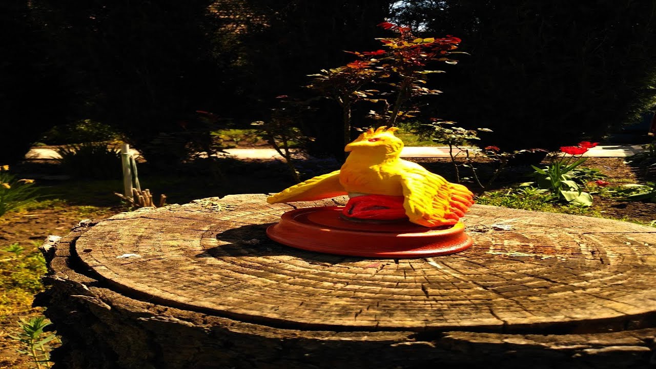 Phoenix bird sculpture