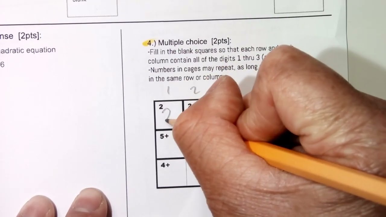 kenken様 kenken math puzzle (add subtract 3x3) B - YouTube
