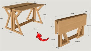 HOW TO MAKE A FOLDING DINING TABLE STEP BY STEP - PART 2