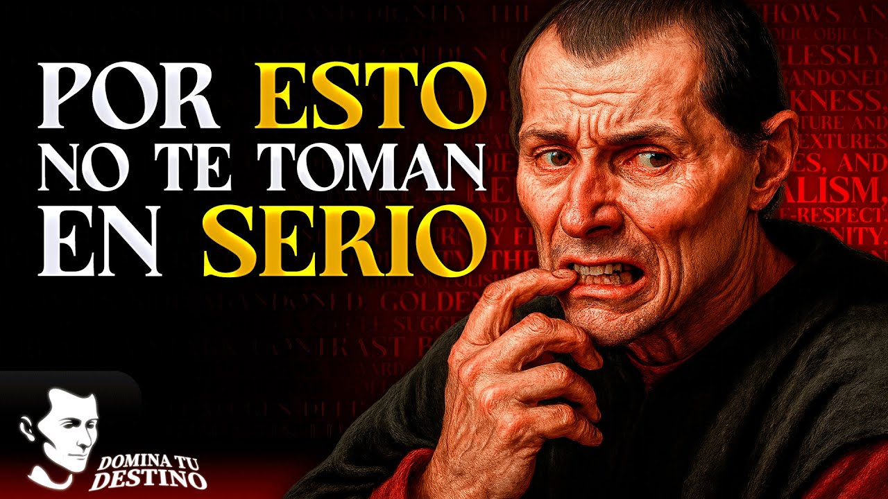 SI NO TE TOMAN EN SERIO, ES POR ESTO — MAQUIAVELO REVELA