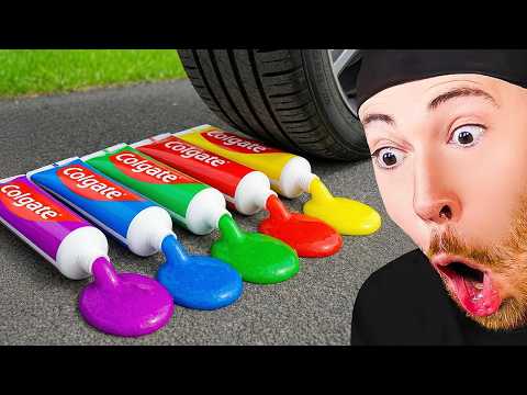Tire Crushing Objects *Satisfying*