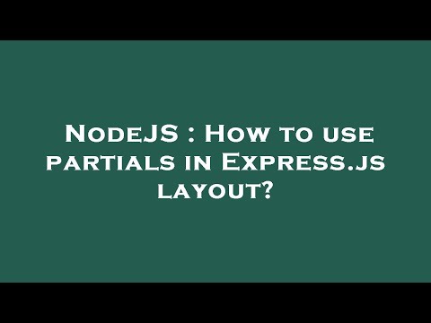 NodeJS : How to use partials in Express.js layout?