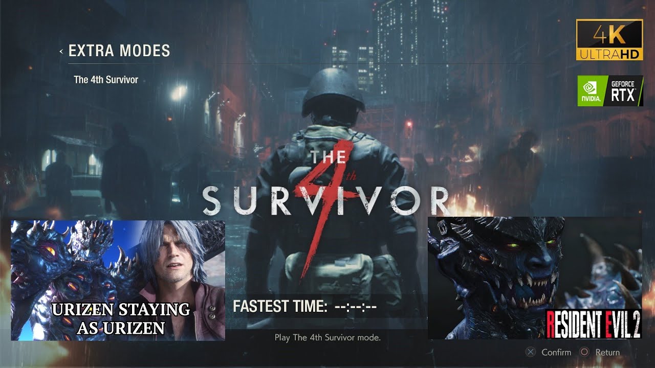 Resident Evil 2 Remake Biohazard 2 Remake 4th Survivor Speedrun MrX Mod Tyrant To Urizen devilmaycry