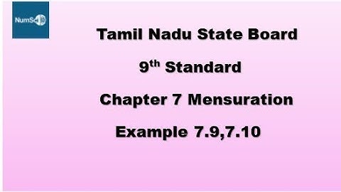 Tn 9th Maths Chapter 7 Mensuration Example 7.9,7.10 #9thmaths #9thmathschapter7