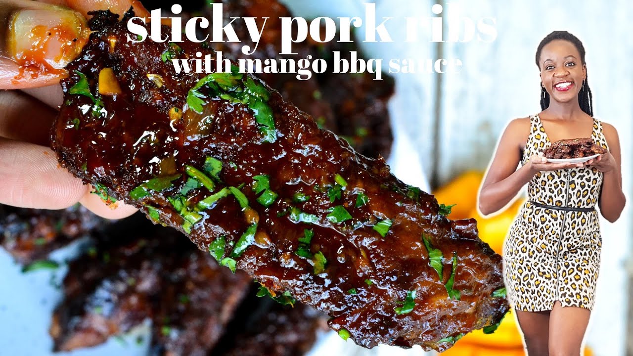 THE BEST STICKY PORK RIBS HANDS DOWN!!! STICKY RIBS WITH MANGO BBQ SAUCE KALUHI'S KITCHEN