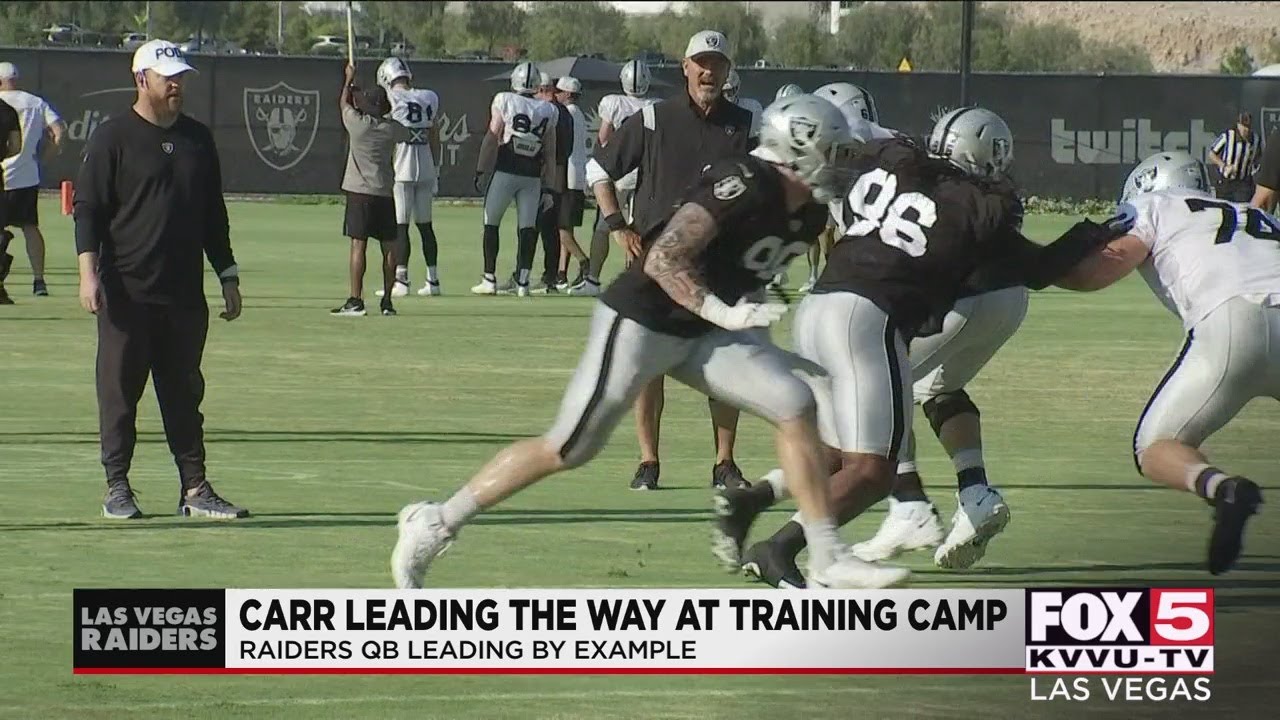 Quarterback looking to lead by example for Raiders at training camp