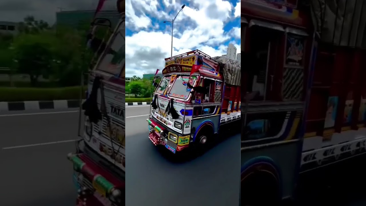 Amazing scene of my first truck travelling in Mumbai 