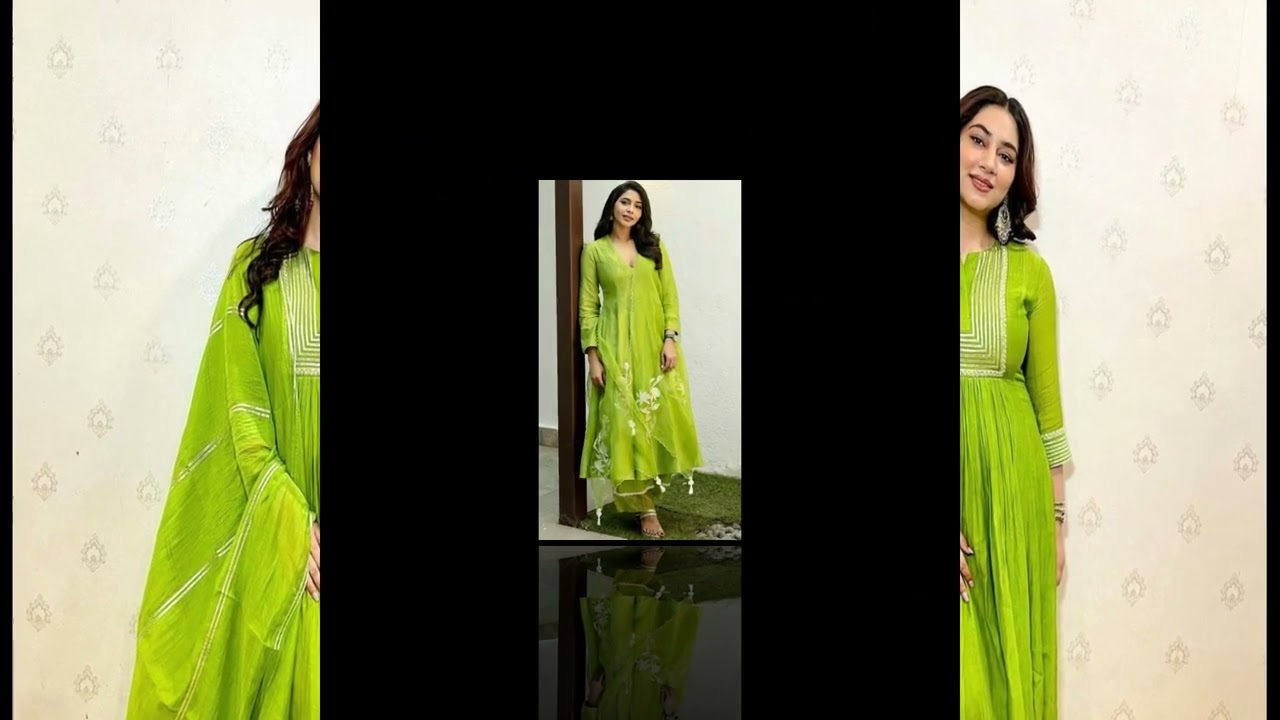 parrot green dress design Buy online Parrot Green Flared Ethnic Dress from ethnic wear for Women by Afsana Anarkali for 1390 at 68% off