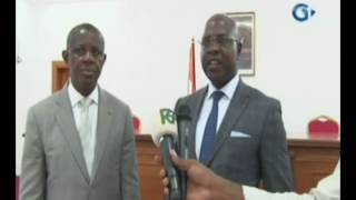 RTG / Audience du ministre de l’agriculture avec l’ambassadeur de Cote d’Ivoire au Gabon