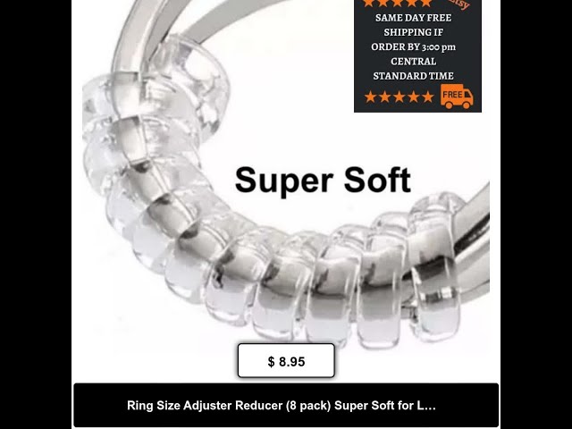 Ring Size Adjuster Reducer 8 Pack Super Soft for Loose 