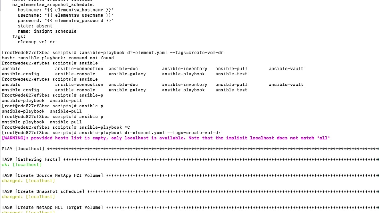 NetApp HCI Data Protection with Ansible