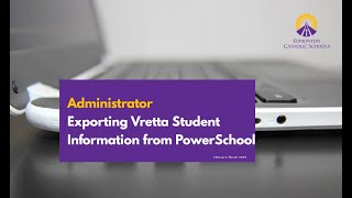Exporting Vretta Student Information from PowerSchool