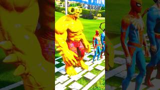 AVENGERS SUPER HEROS POWERFUL SUPER JUMPING CHALLENGE 🥺| Part 97 #spiderman #shorts