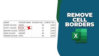 How to remove cell borders in excel sheet